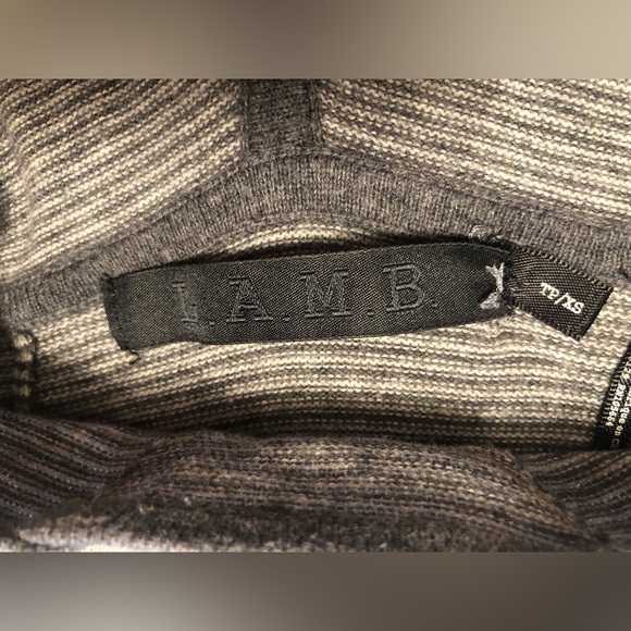 L.A.M.B women’s hooded cotton cashmere blend tunic sweater size XS - Picture 3 of 9